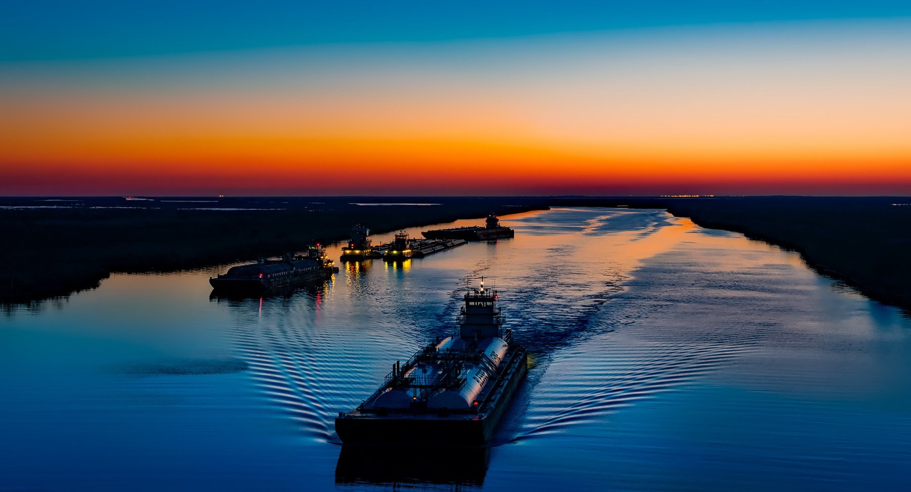 Ships at Sunset